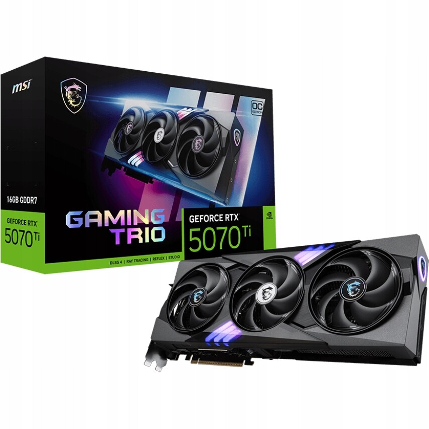 Herní grafická karta Msi GeForce Rtx 5070 Ti Gaming Trio Oc 16GB GDDR7