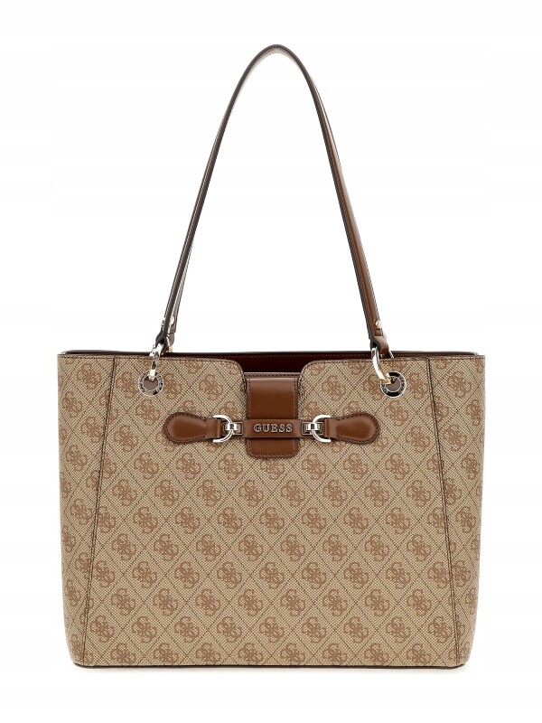 Guess Nolana Noel Tote Latte Logo dámská kabelka