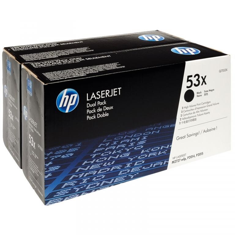 Toner Hp Q7553XD Dual Černá Lj P2014/2015/2727 Originál