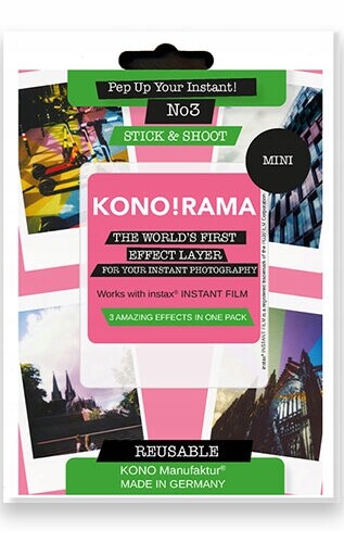 3x efektový filtr Kono!rama No3 pro Instax Mini