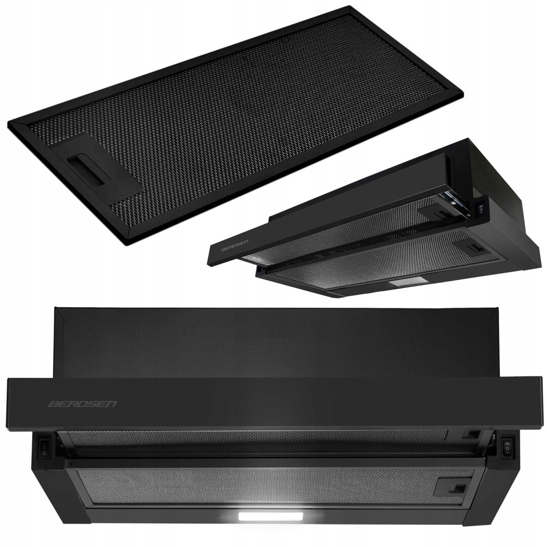 Digestoř Podhledová Teleskopická 50cm Silná Výkonná černá BT-238