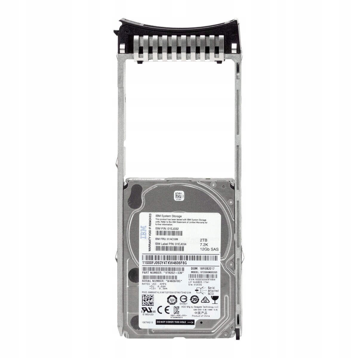 Ibm 01AC599 01EJ032 2TB 7.2K 128MB SAS-3 2.5'' ST2000NX0263