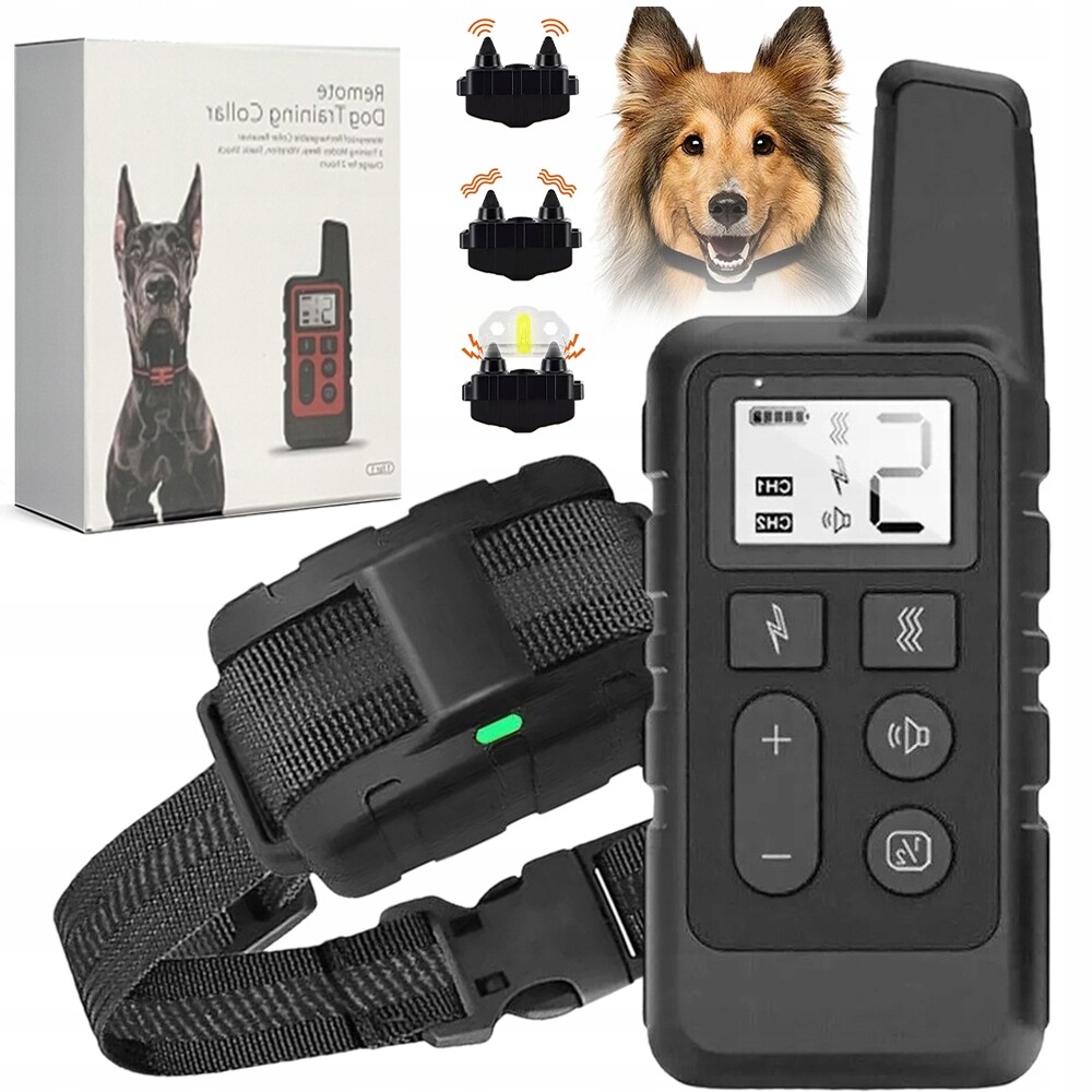 Elektrický Obojek Pro Výcvik Psů Nastavitelný, Délka 2 M, Voděodolný
