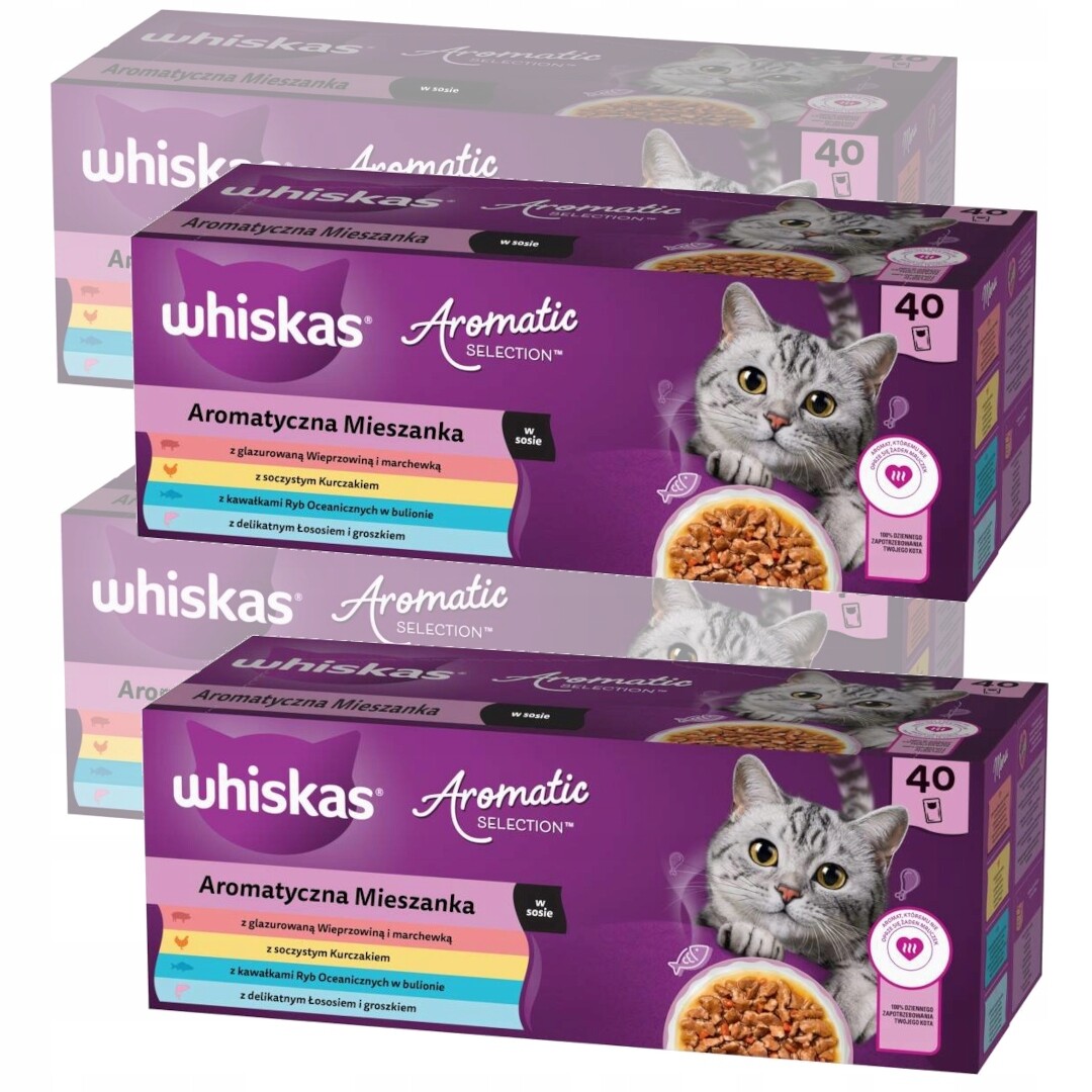 Whiskas Aromatická směs sáčků 160 x 85 g Vlhké Krmivo v omáčce Pro Kočky
