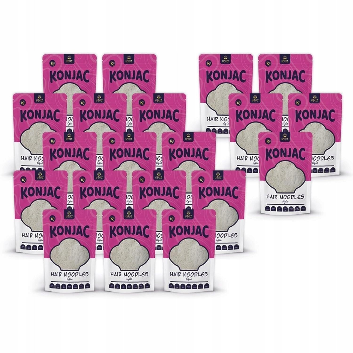 Usui Konjakové vlasové nudle 15+5 zdarma