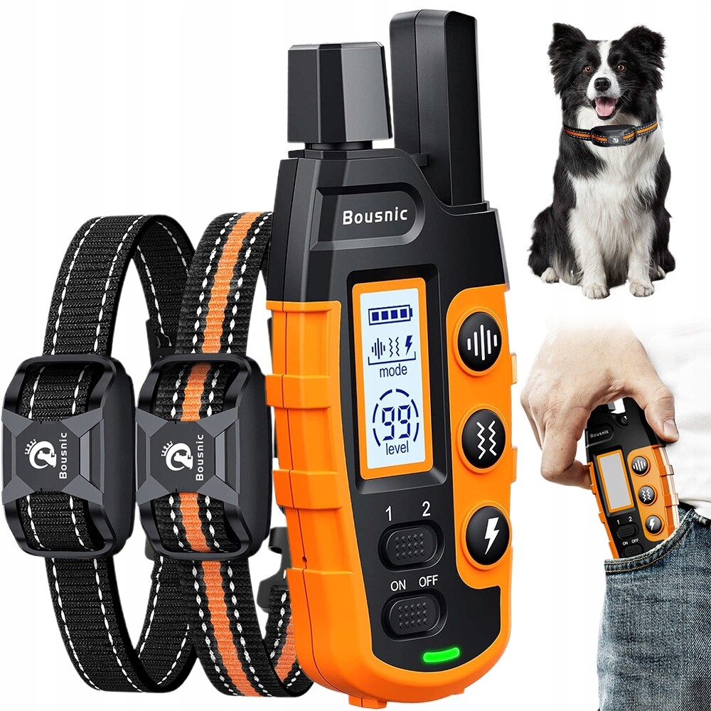 Bezdrátový obojek pro psa 2 kanály Rychlé nabíjení 15-60 dní