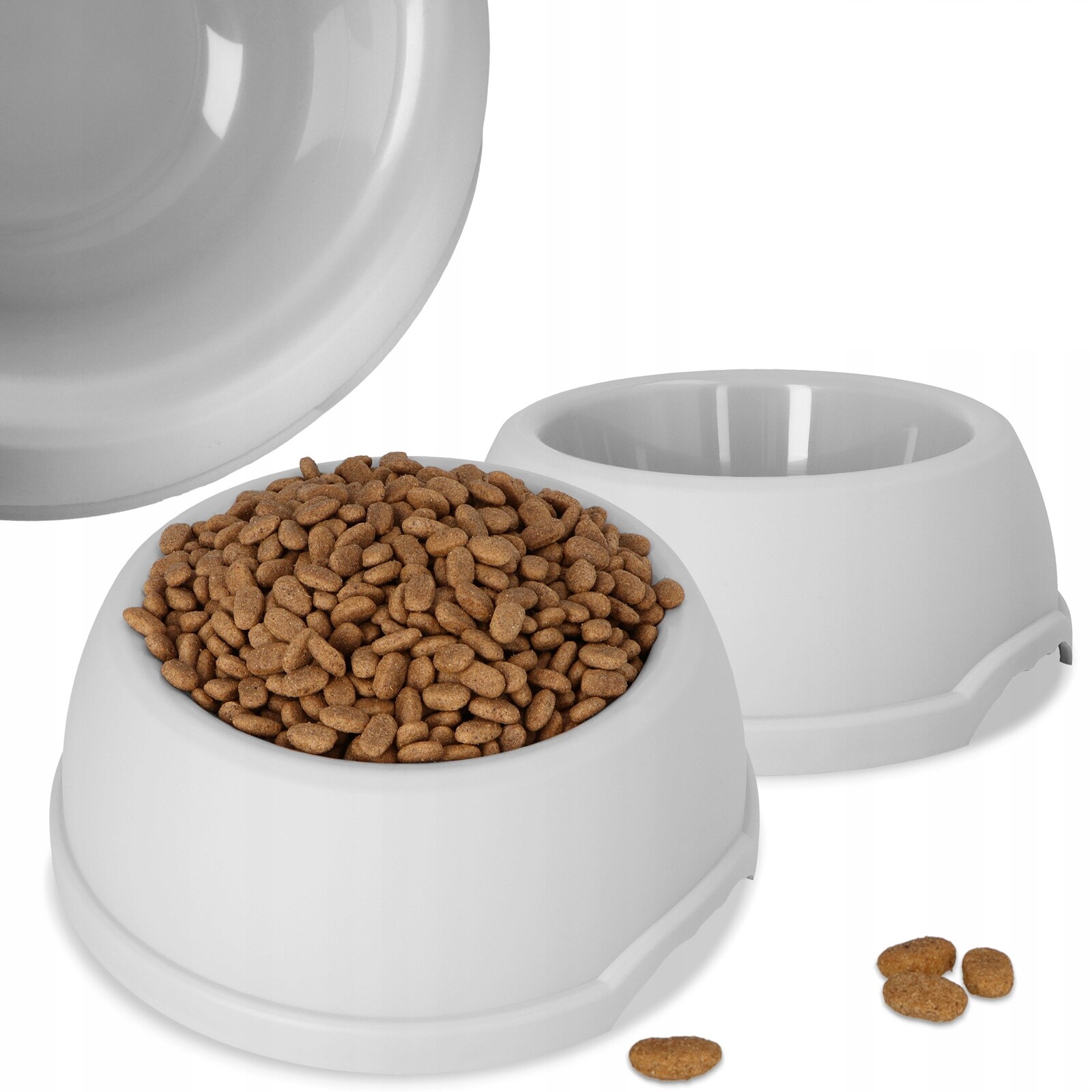 2x Velká Miska Psa 2,25 Plastová Odolná Voda Protiskluzové Krmivo XXL