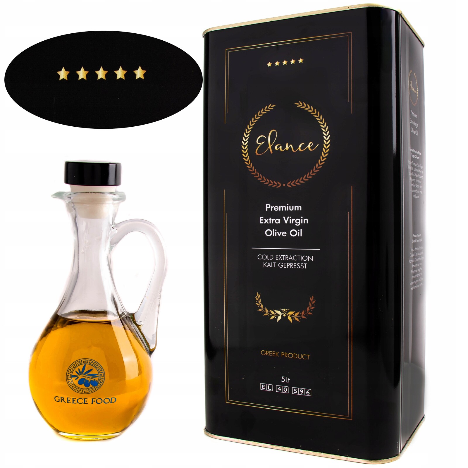 Řecký olivový olej 5L Elance Premium Extra Virgin 100% Koroneiki