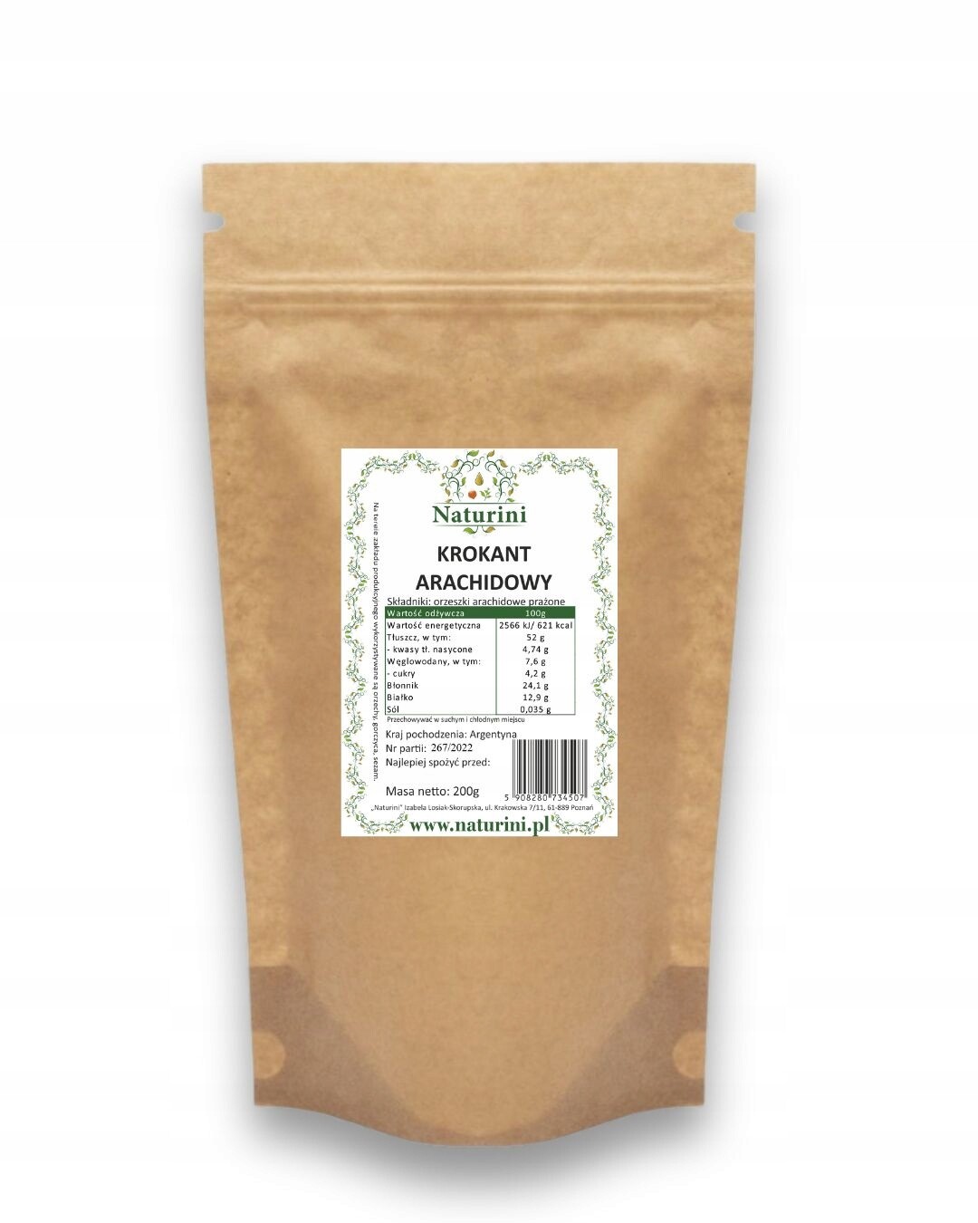 Ořechy Nerkowca v kostce na pečení, müsli 500g