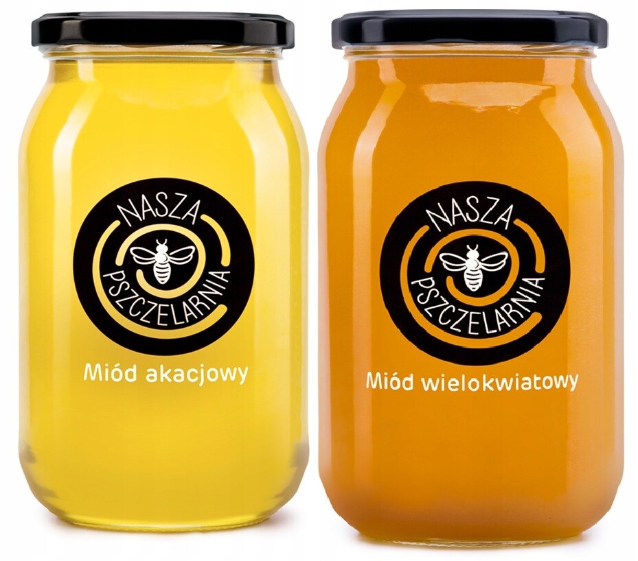 Čerstvý Polský Med Mnohokvětý 1200 g Akátový Med 1200 g Přírodní Med