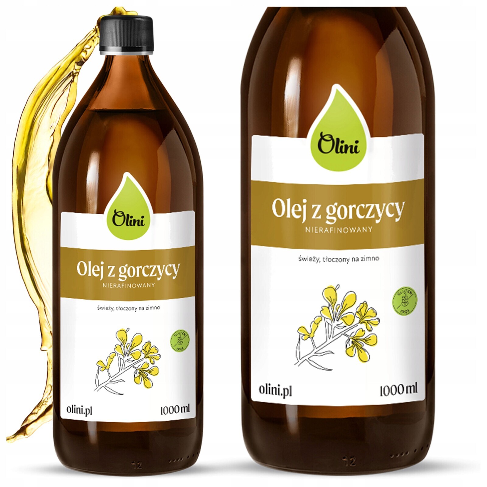 Hořčičný hořčičný olej 1 l Nerafinovaný Olini