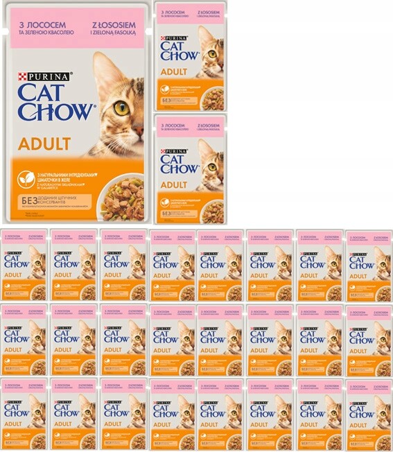 Purina Cat Chow Adult losos v želé 26x85 g