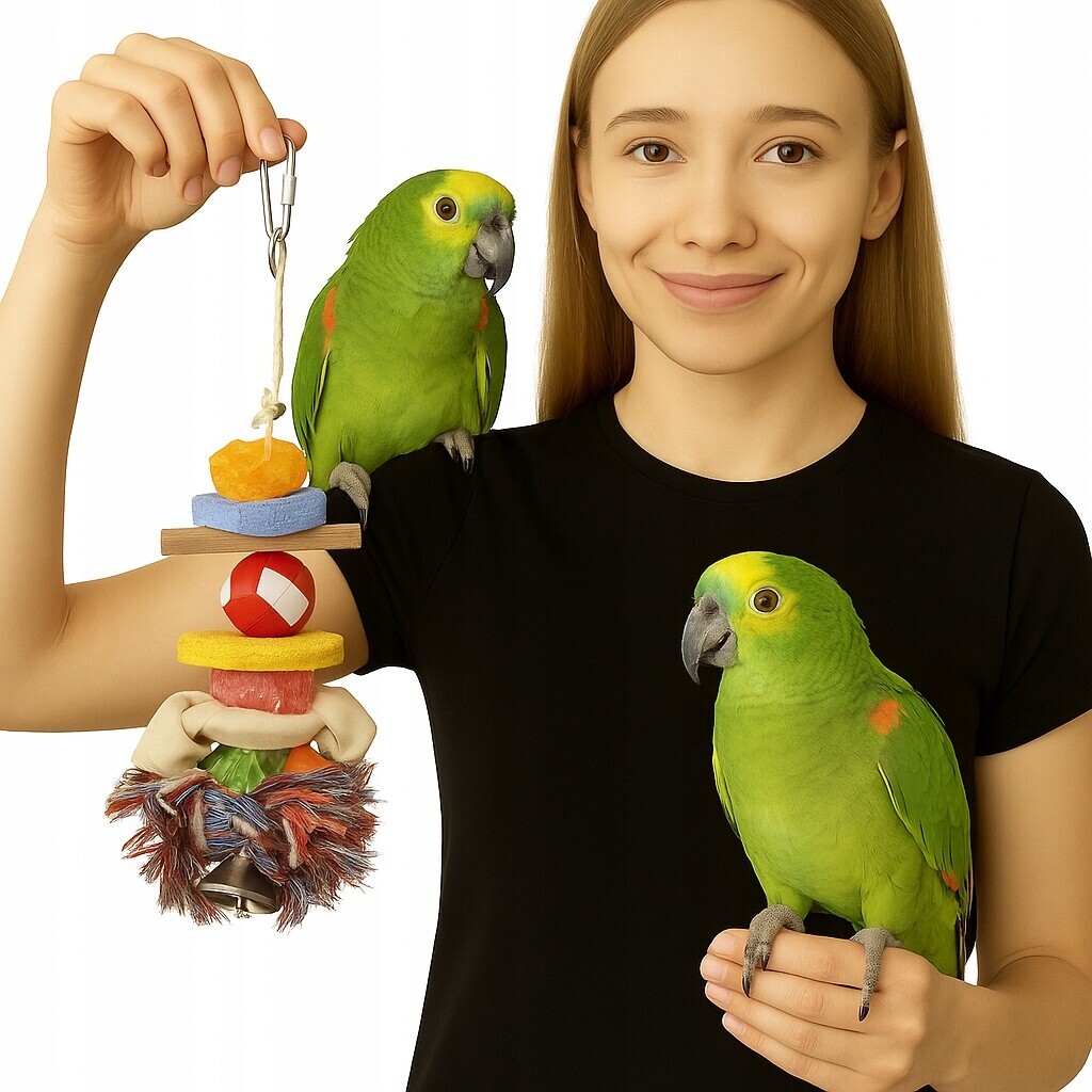 Hračka pro papoušky Mienerałek s minerály zábava