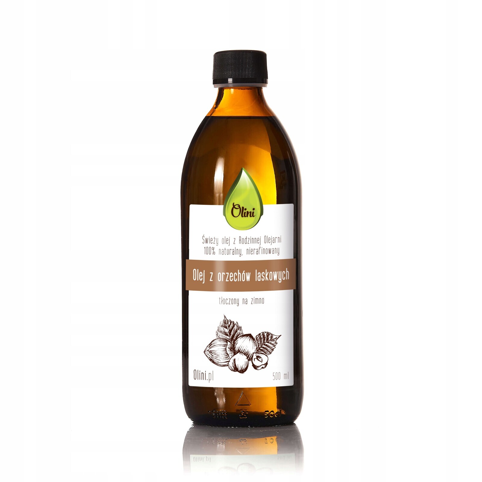 Olej z lískových oříšků 500 ml Olini čerstvý
