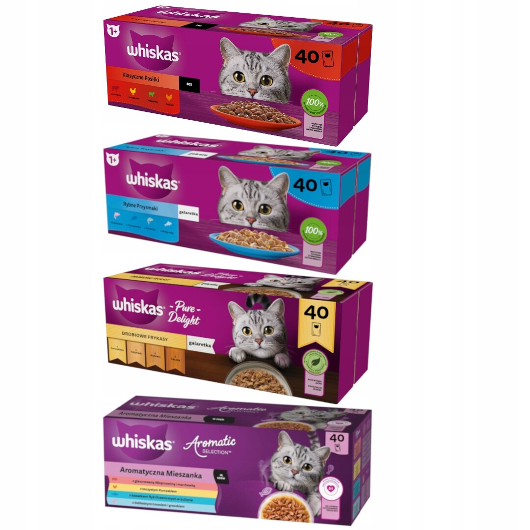 Whiskas Adult 160x85g Krmivo Pro Kočky Mix Chutí v omáčce a želé