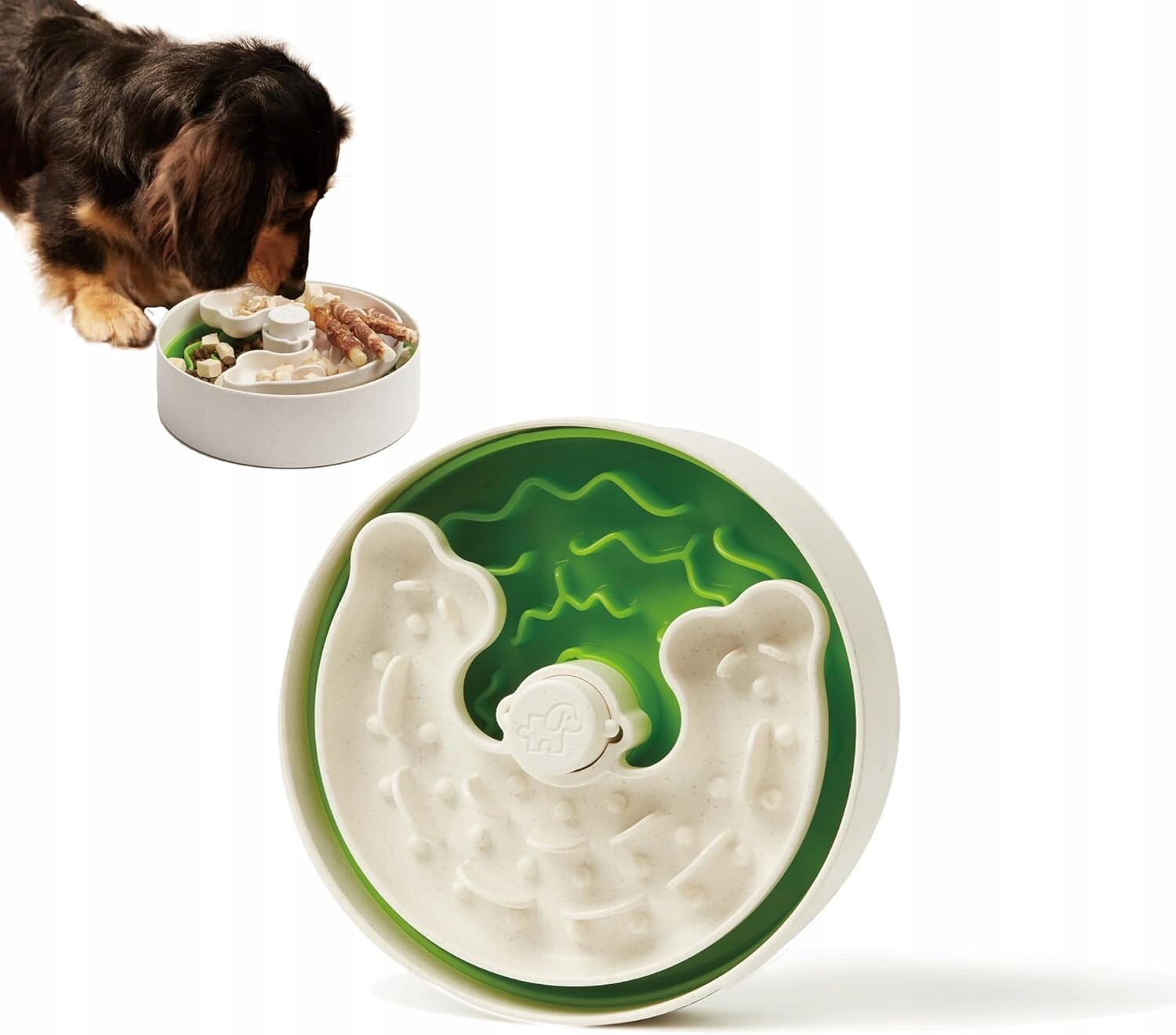 Miska na krmivo pro psy Zpomalující krmivo 19 cm Zelená barva 1L