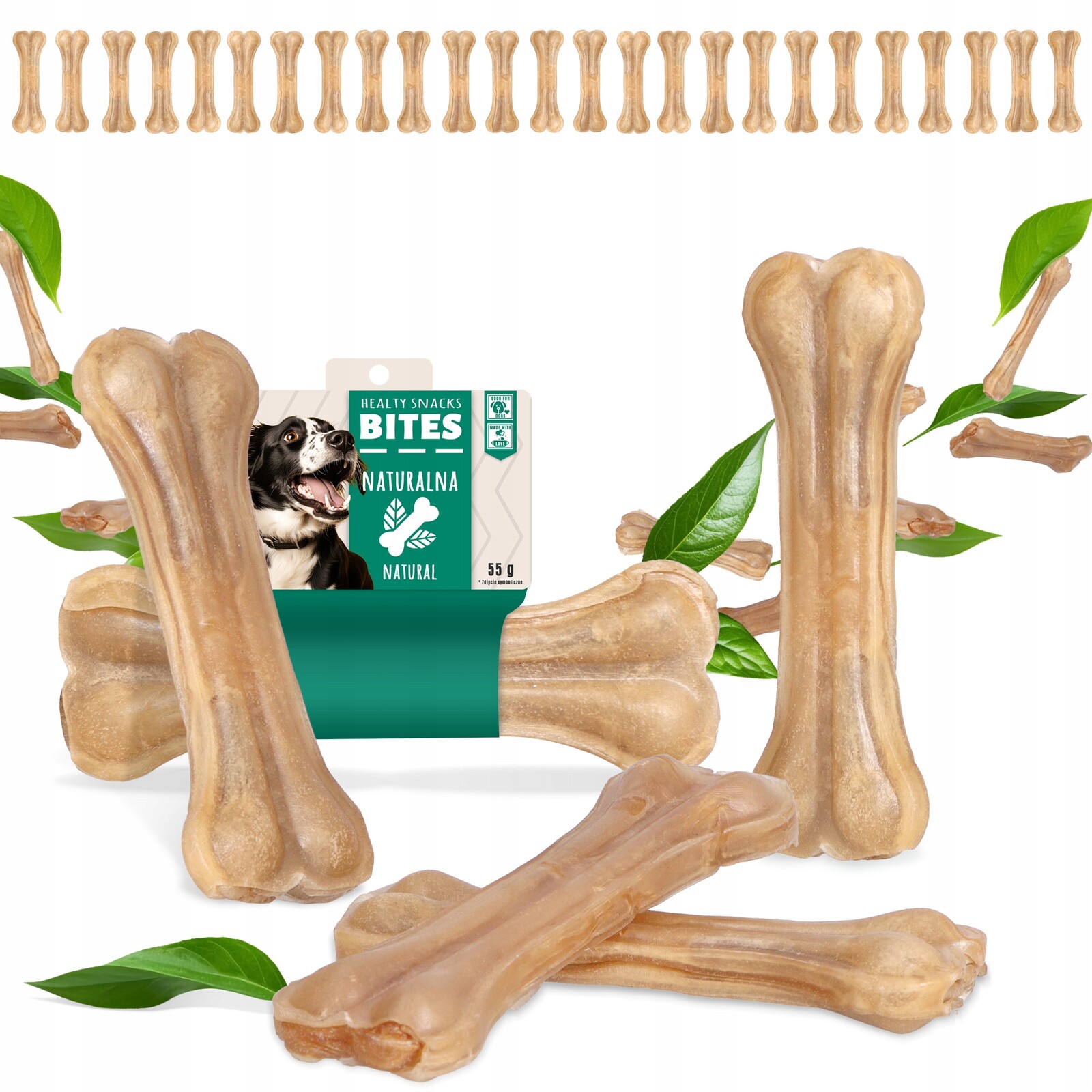 25x Kost Psa Lisovaná Přírodní 12cm Kousátko Pochoutky Hovězí Xq