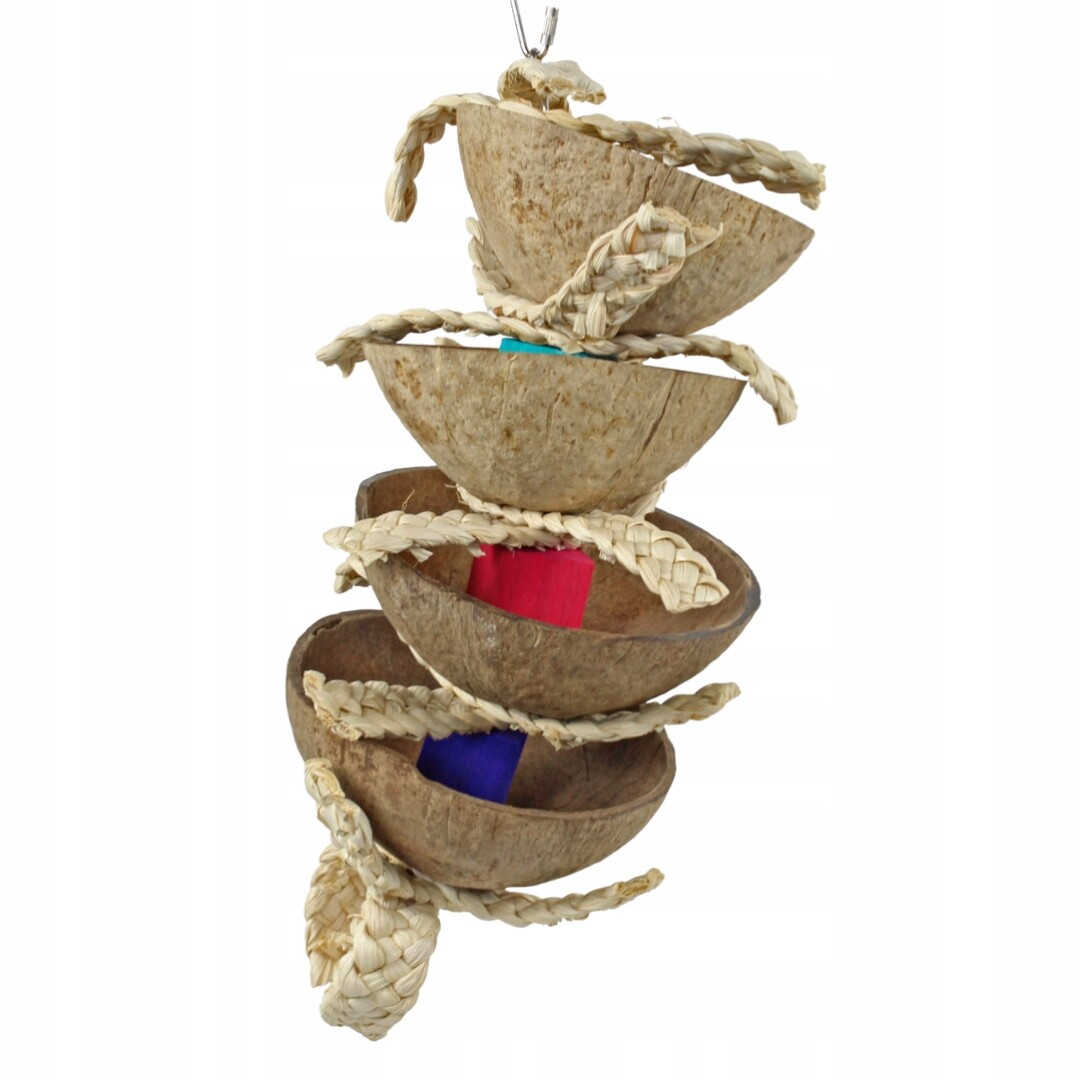 Hračka pro střední papoušky Kokosové košíčky