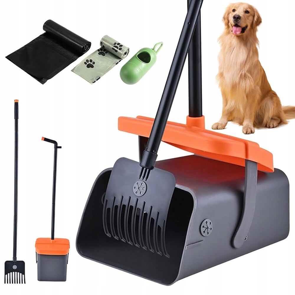 Lopatka na sběr Kupte psa s nastavitelnou rukojetí 117 mm a nádobou