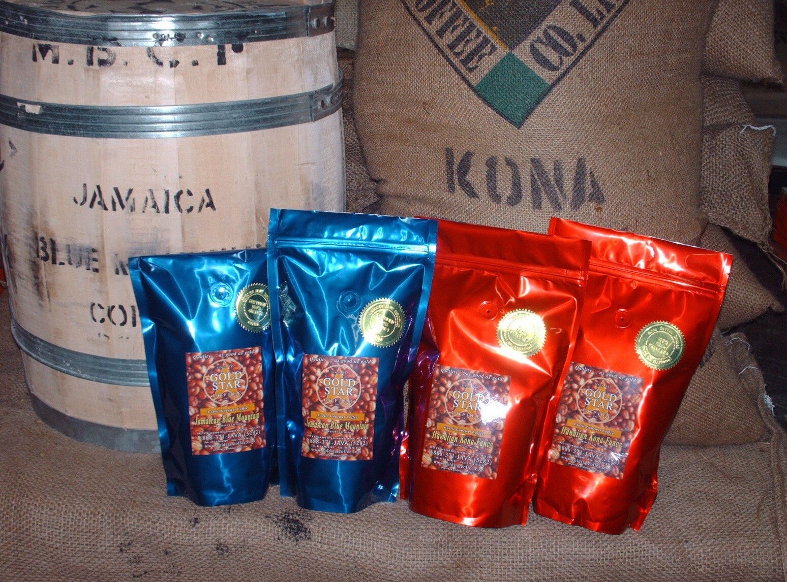 100% Blue Mountain nebo Kona 454g 1LB pražený střed