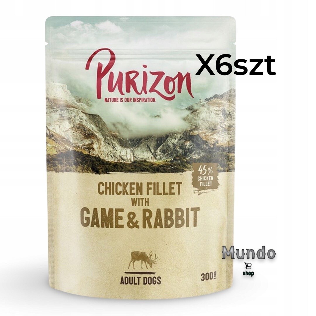 Purizon Adult 24 x 300 g - zvěřina a králičí
