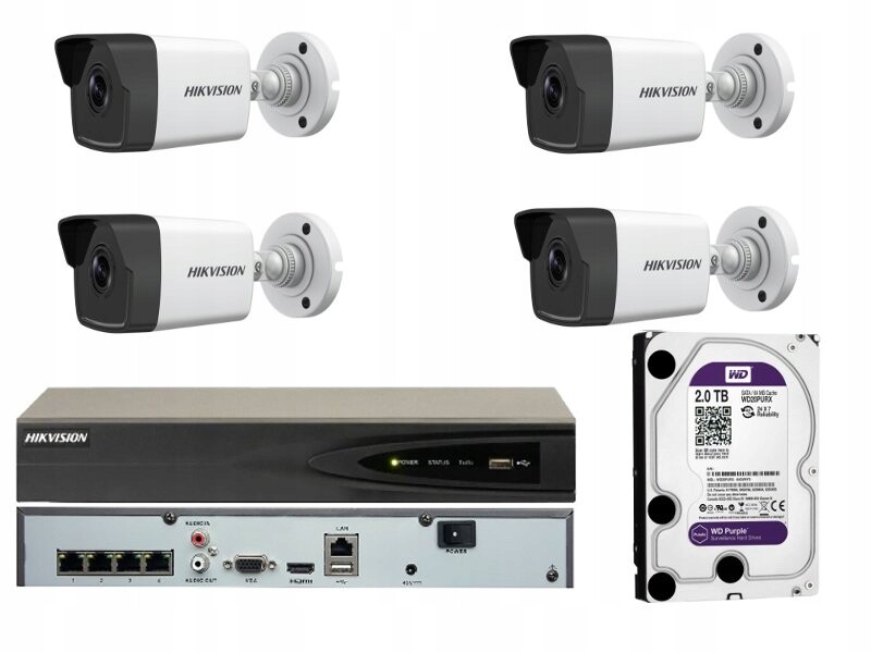 Sada Kamer Na Parkng Ip Monitoring Hikvision 4mp