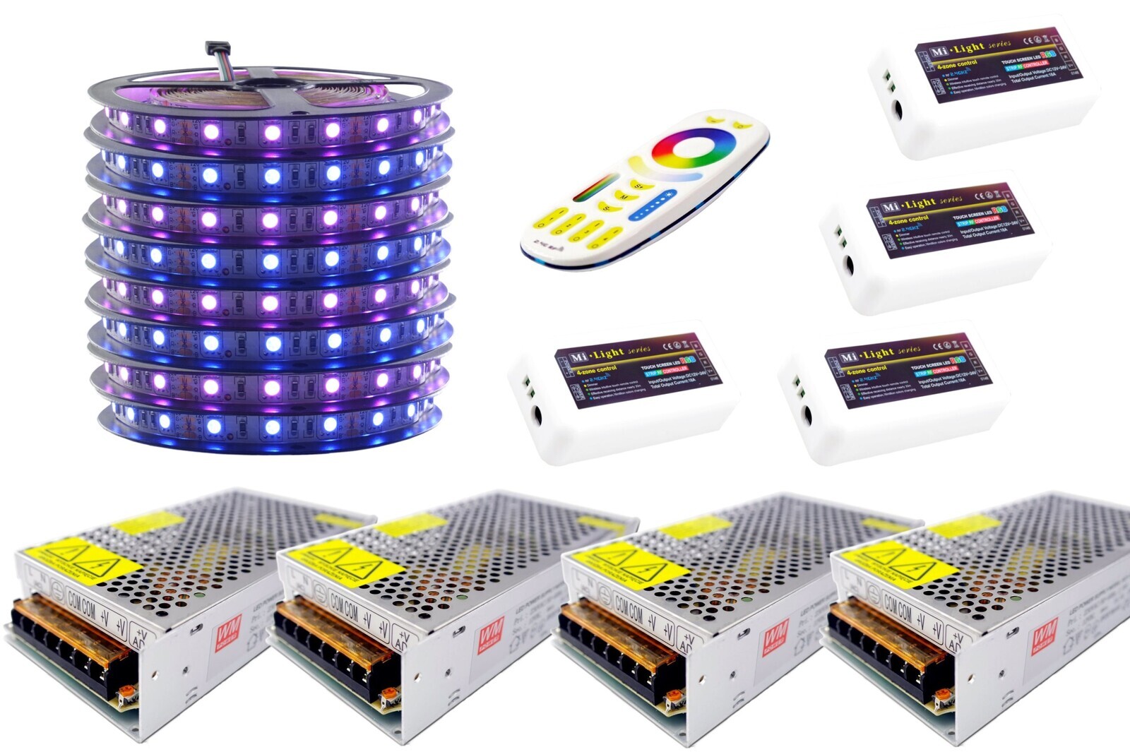 Set Led pásek 300 Rgb 5050 Mi-Light Premium 40m