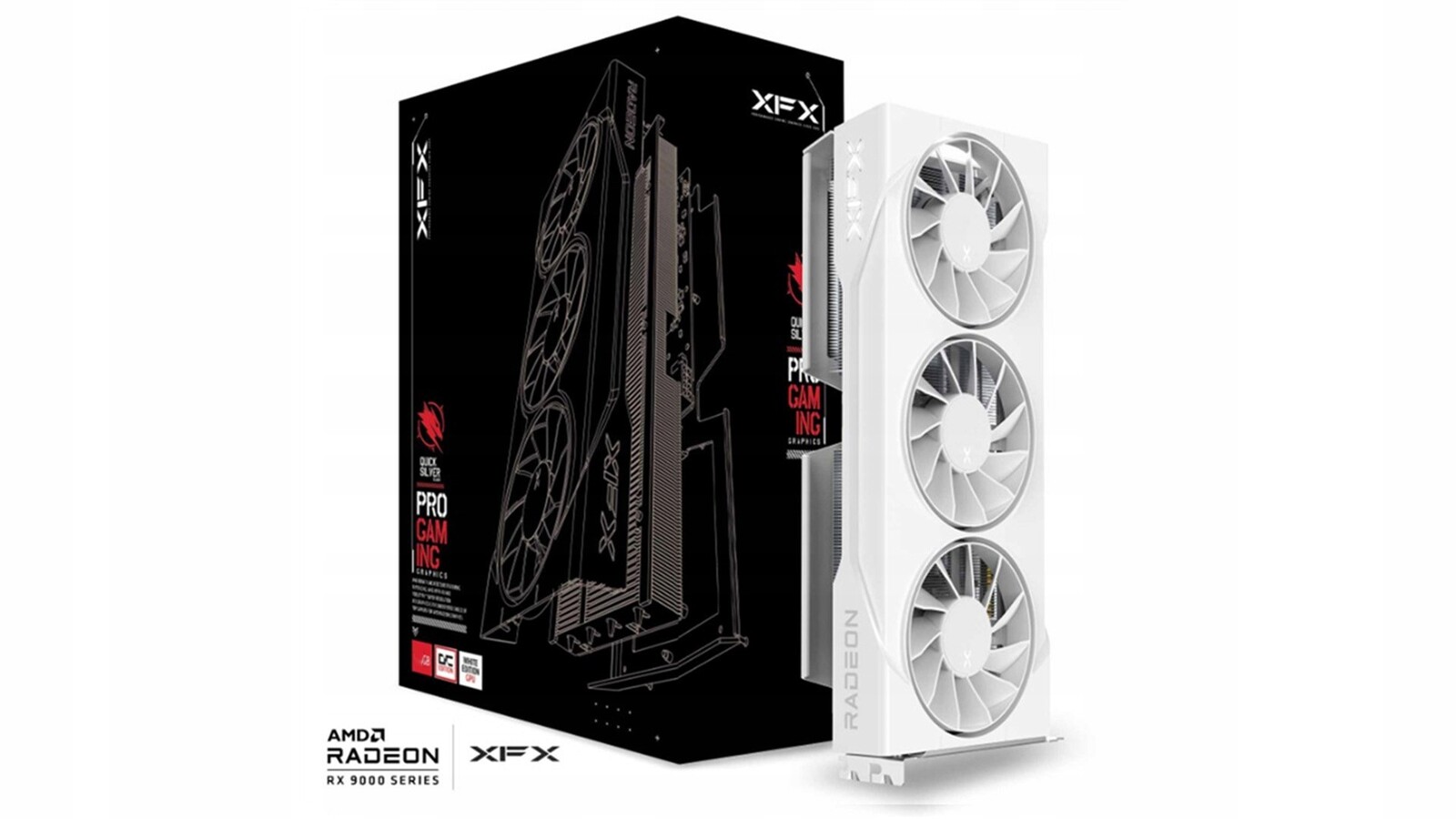Grafická karta Xfx Swift Rx 9060XT Oc White 3-FAN 16GB