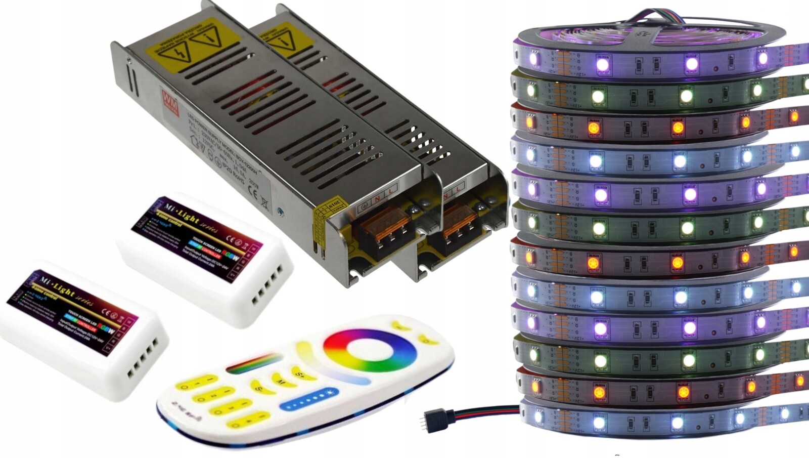 Set Led pásek Rgb 5050 Mi-Light Premium 4Z 60m