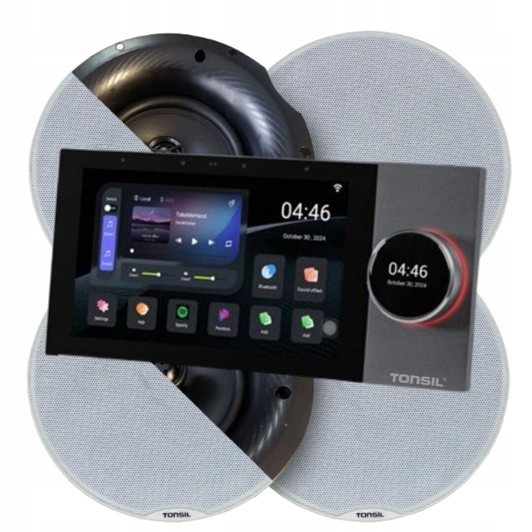 Nástěnný přehrávač Tonsil WS-120 Android 4 x stropní reproduktor Zgsu 205 S