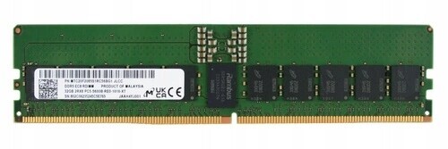 paměť Ram 1x 32GB Micron Ecc Registered DDR5 2Rx8 5600MHz PC5-44800 Rdimm