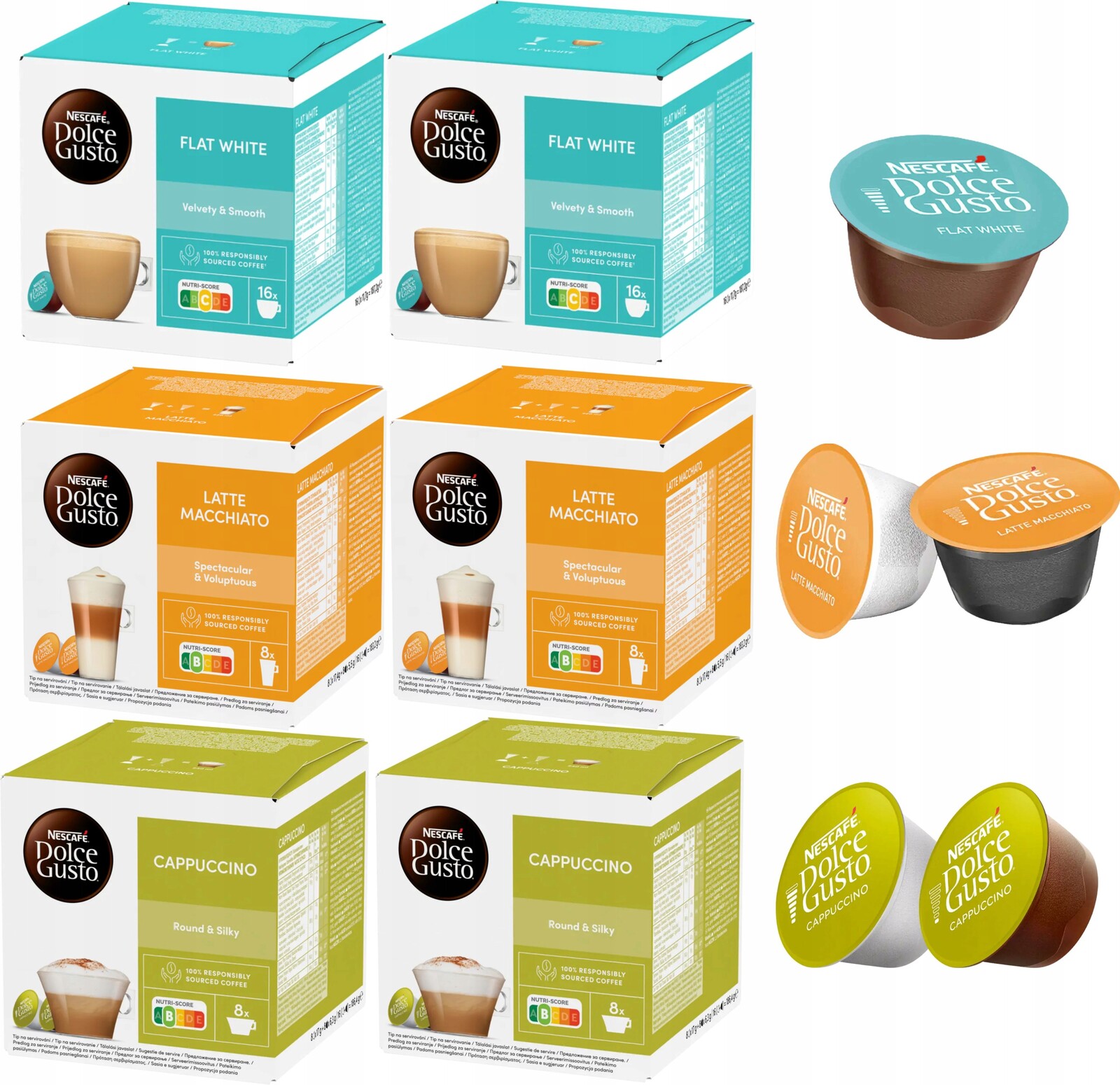 Kapsle Dolce Gusto Set Latte Flat Capp 6 x 16