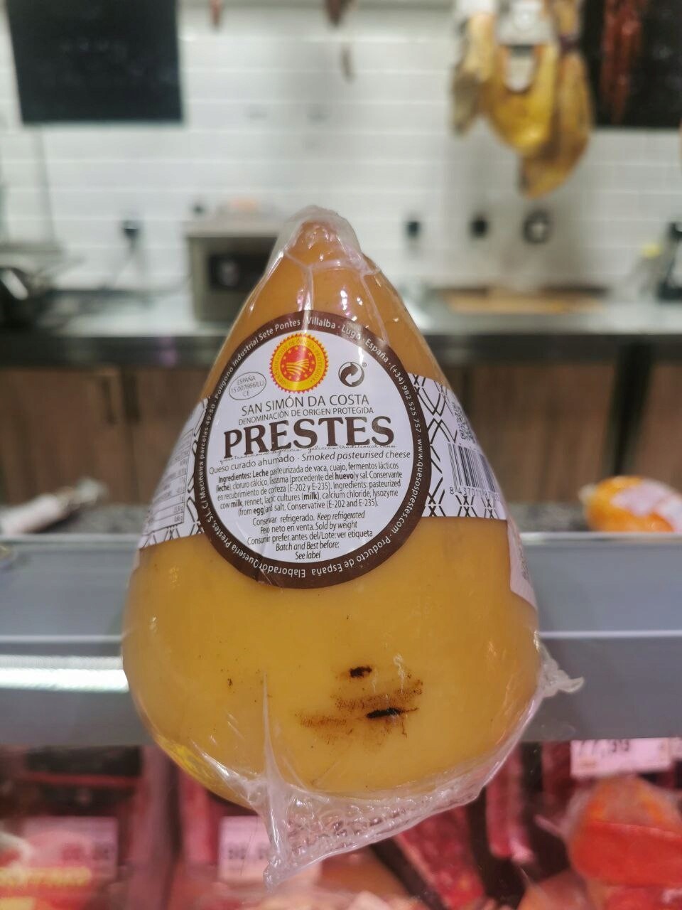 Španělský uzený kravský sýr Simon da Costa certifikát Dop Prestes 1 kg