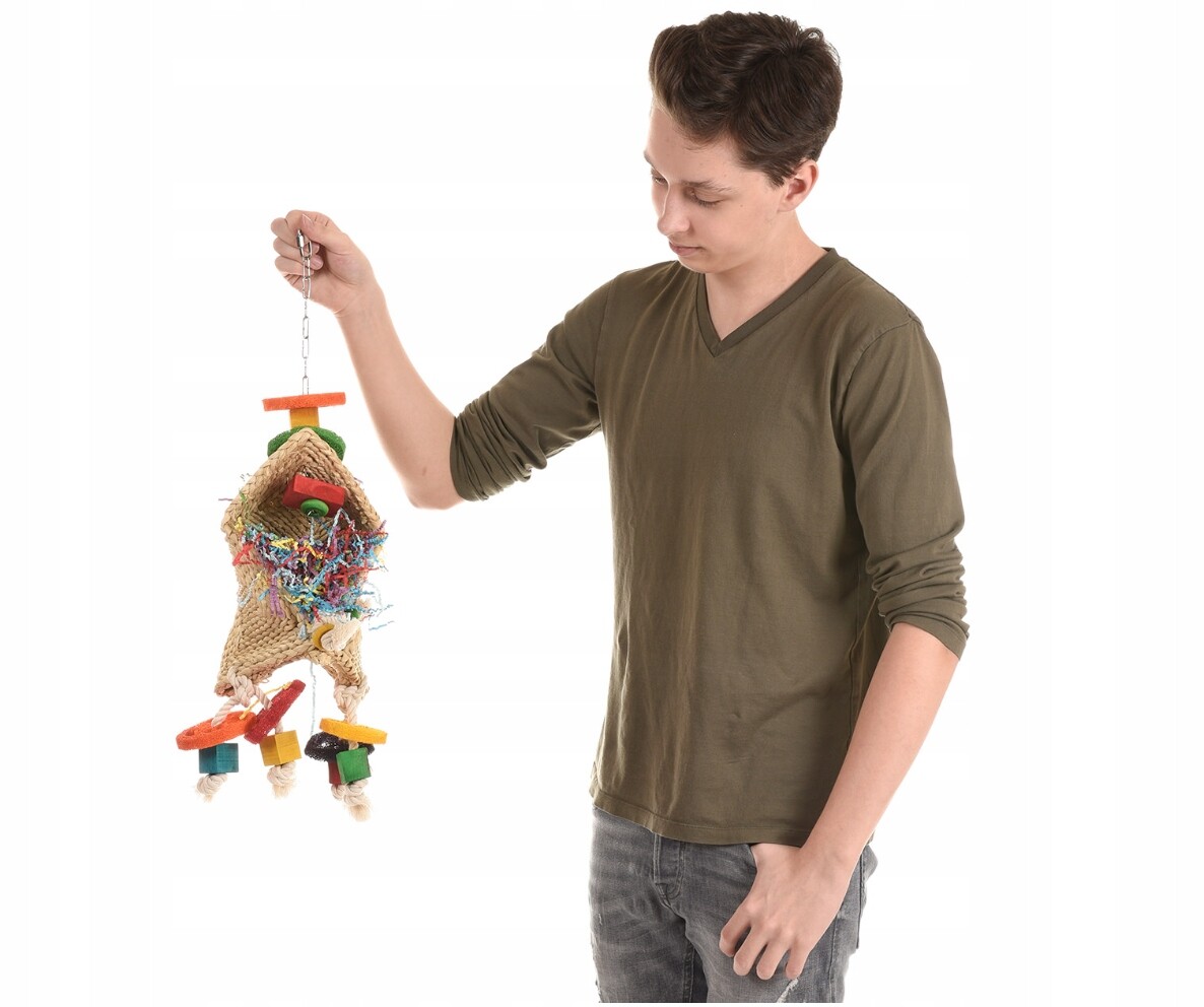 Hračka pro papoušky Kouzelný klobouk zábava