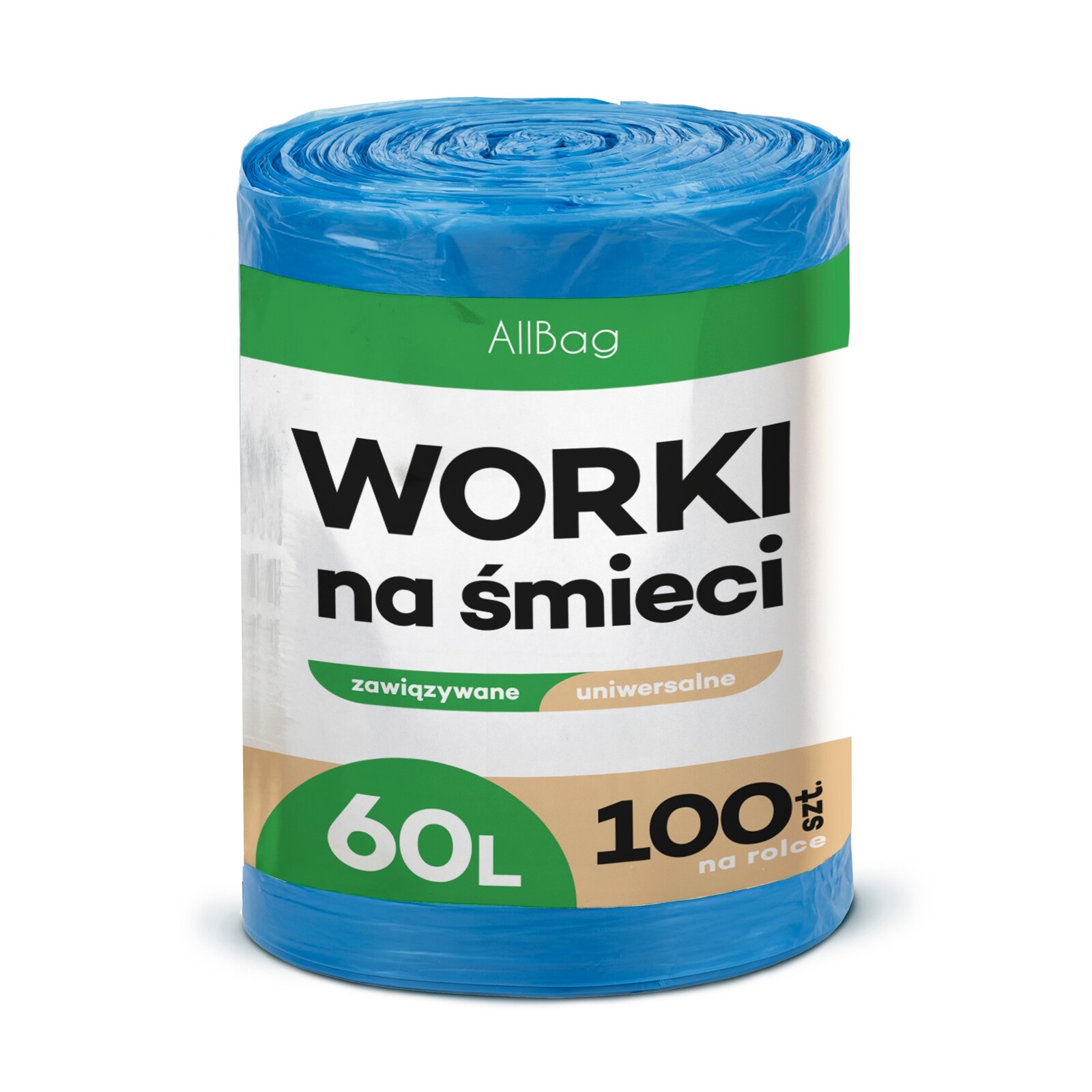 Pytle Na Odpadky 60 L Vázané Silné Modré Univerzální Velká Sada