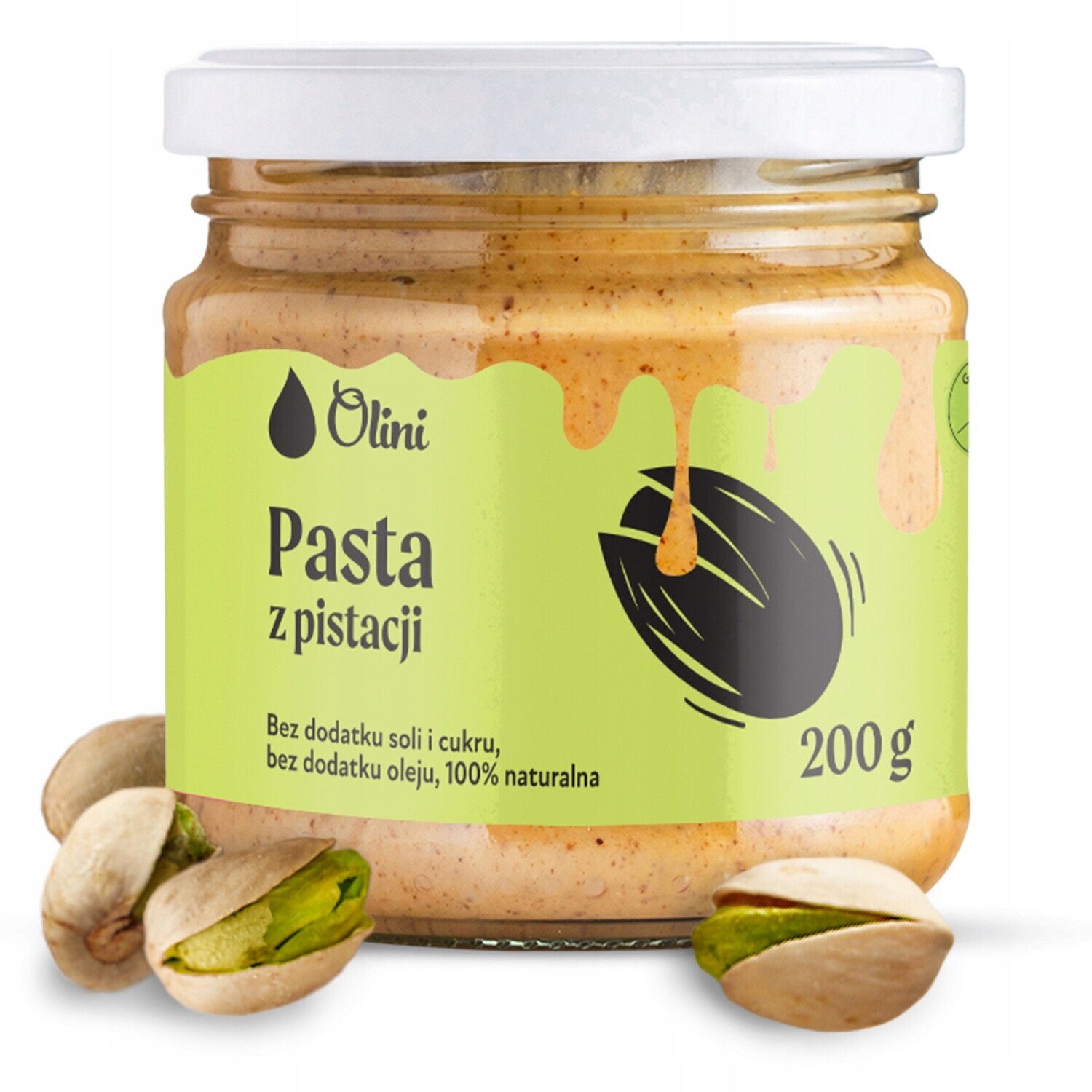 Pistáciová pasta 100% Přírodní Olini Pistáciový krém bez cukru