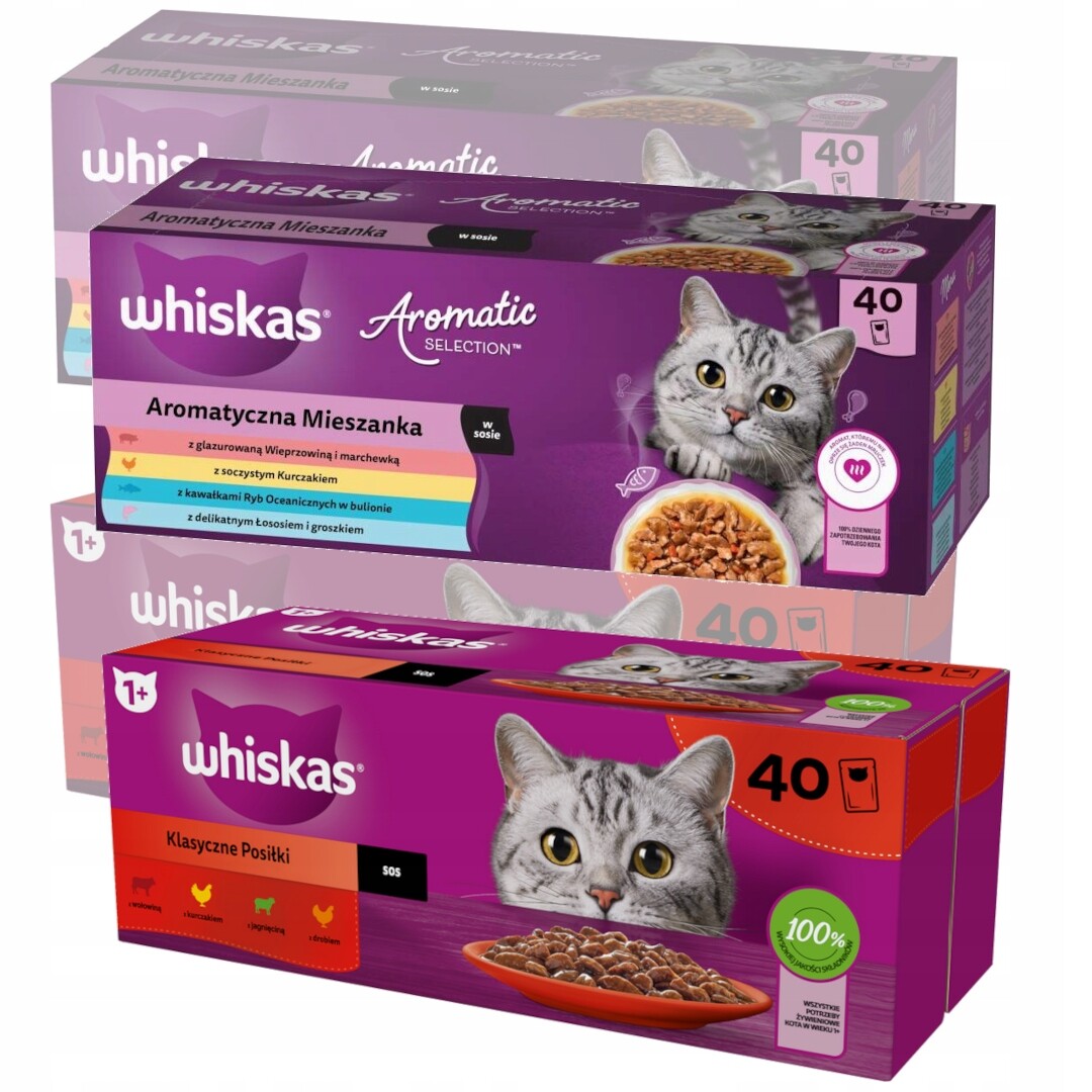 Whiskas Adult 160x85g Vlhké Krmivo pro dospělé kočky Sada 2 příchutí