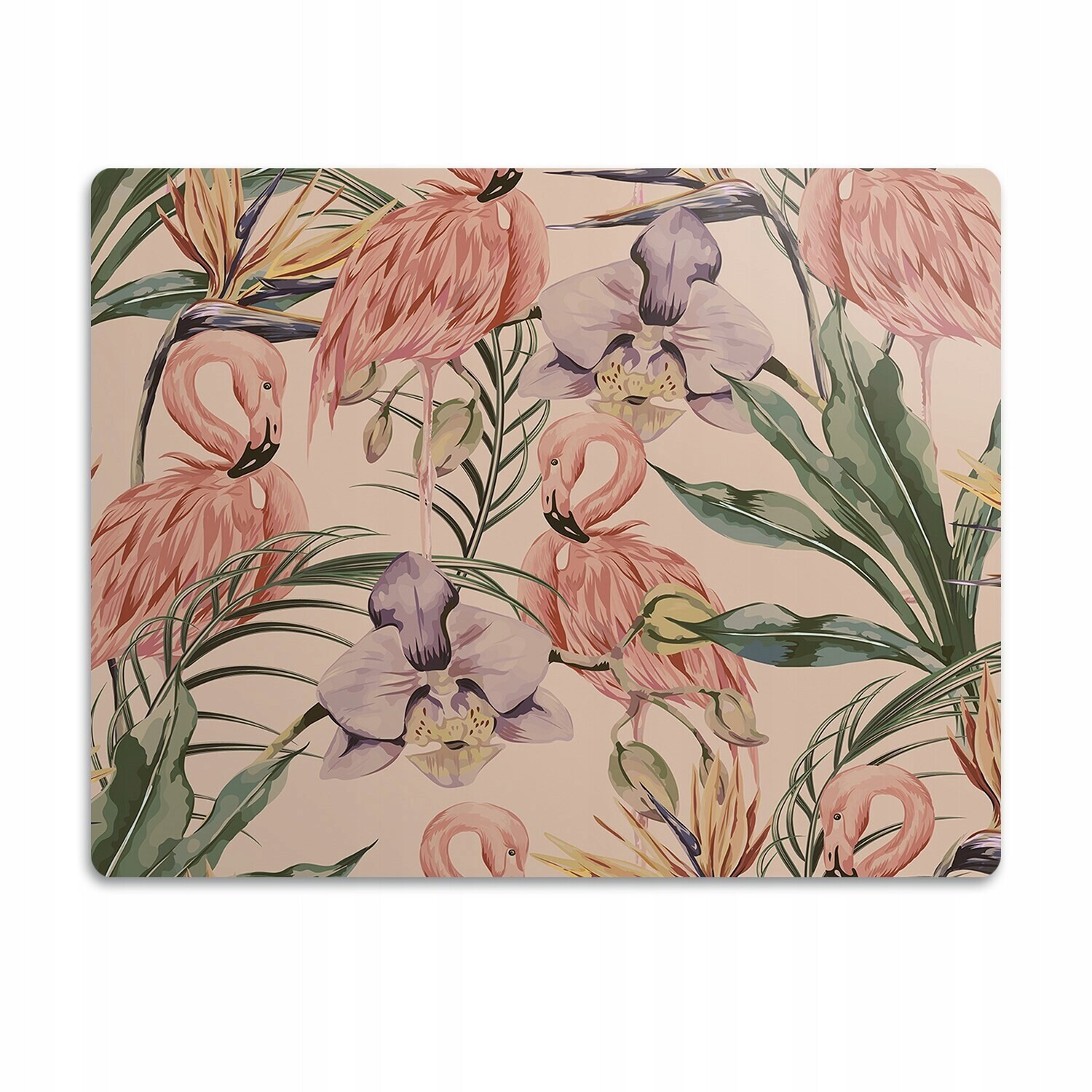 Ochranná podložka pod misky Plameňáci orchideje 60x40cm