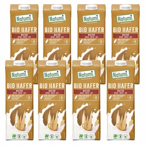8x Ovesný nápoj bez přidaných cukrů Bio 1L Natumi Natumi