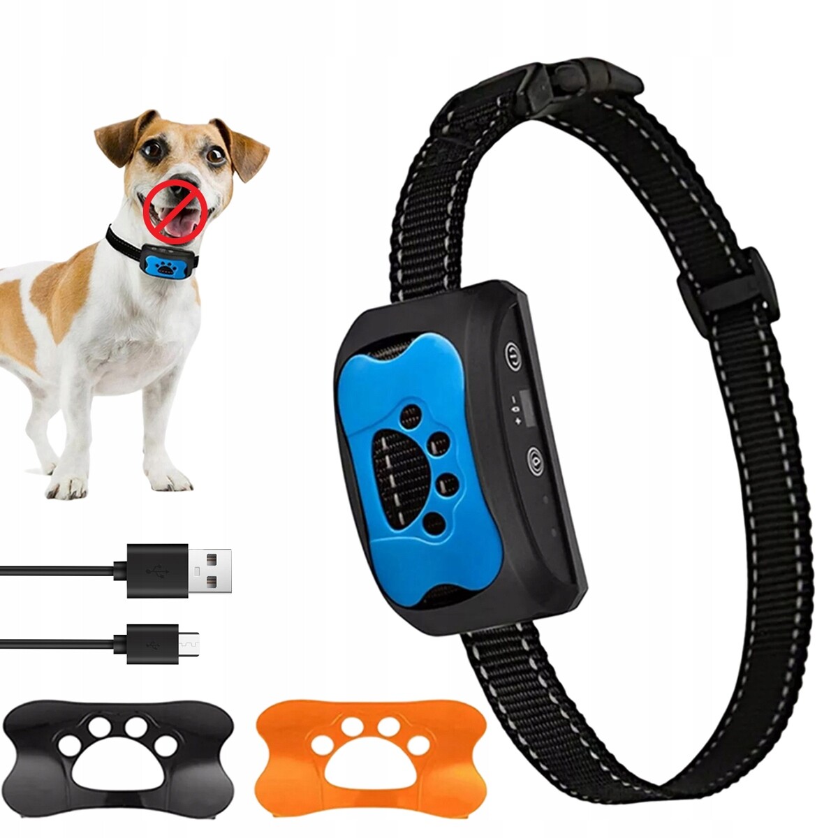 Elektrický Výcvikový Obojek Pro Psa Na Protištěkací Tresury 2V1 Nastavitelný