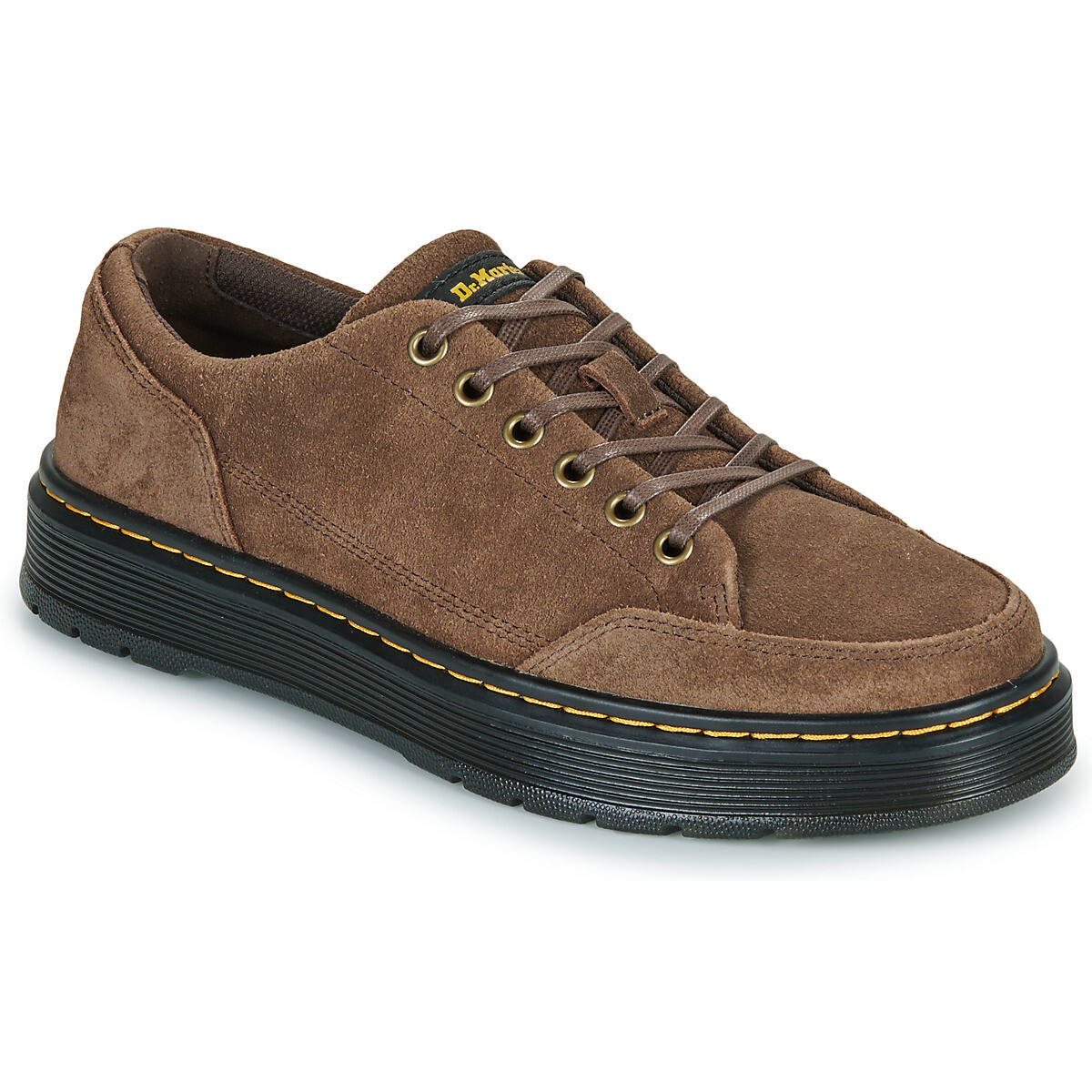 Dr. Martens  Brookline 6 Eye 6 Eye Shoe Dark Brown Bronx Suede  Hnědá