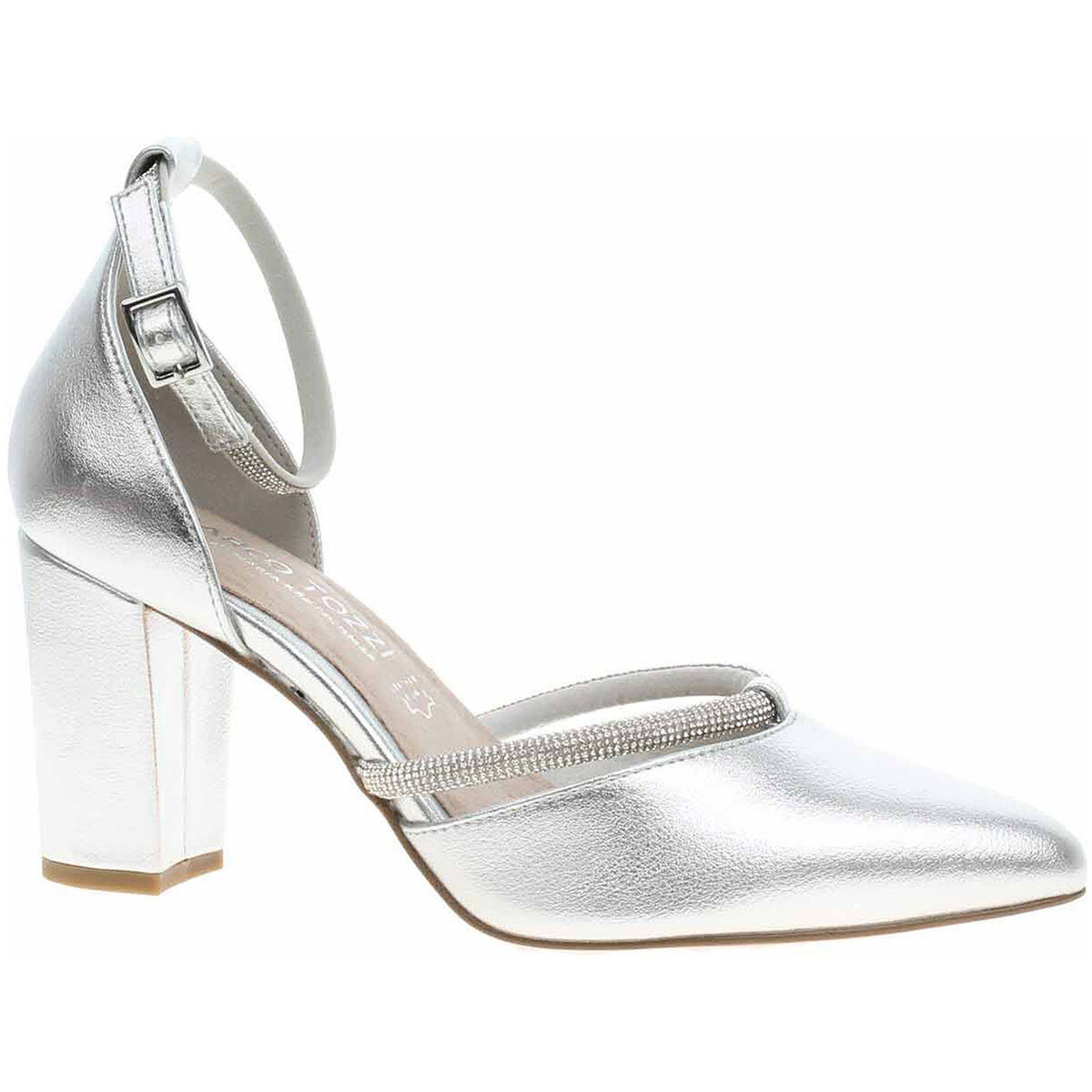 Marco Tozzi  Dámská společenská obuv  2-82404-42 silver  Stříbrná