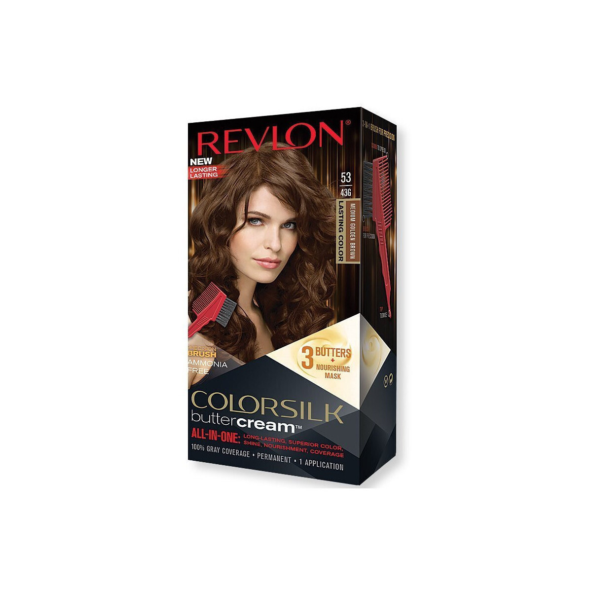 Revlon  Butter Cream Colorsilk Permanent Hair Color - 53 Brun D  Hnědá