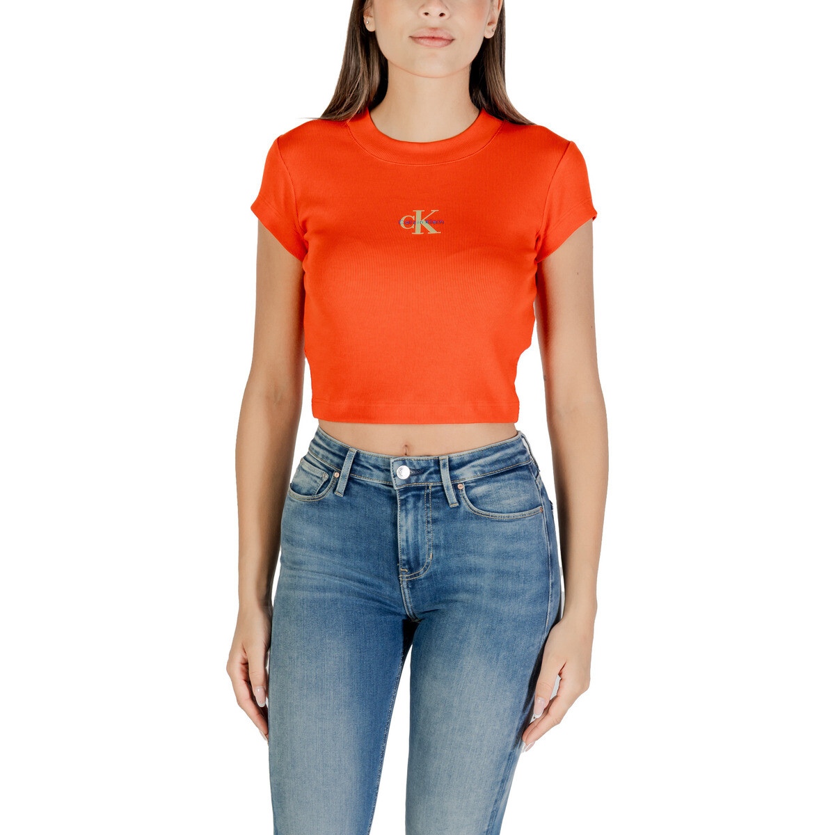 Calvin Klein Jeans  MONOGRAM BABY TEE LV047AB802  Červená