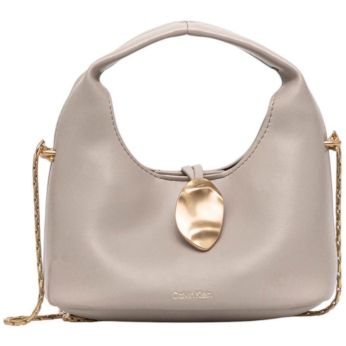 Calvin Klein Jeans  STONE LOCK SLOUCHY CROSSBODY BAG LV04K3177G  Béžová