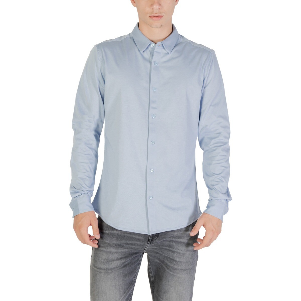 Only & Sons   ONSROBIN B/U LS STRETCH SHIRT NOOS FRML 22031023  Modrá