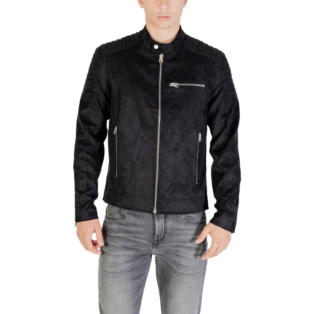 Only & Sons   ONSGUS FAUX SUEDE RACER JACKET OTW NOO 22029650  Černá