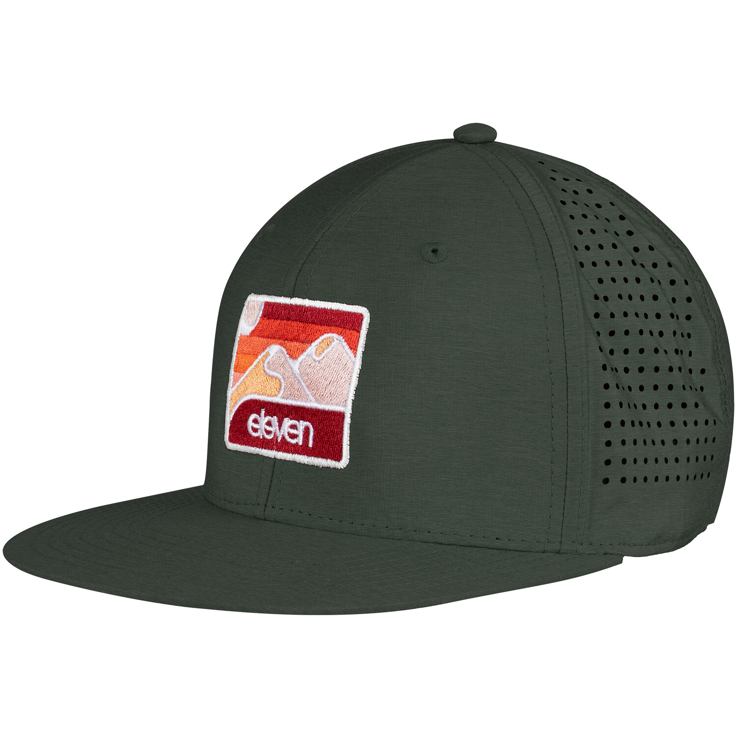 Kšiltovka Eleven Air Olive Frame Red