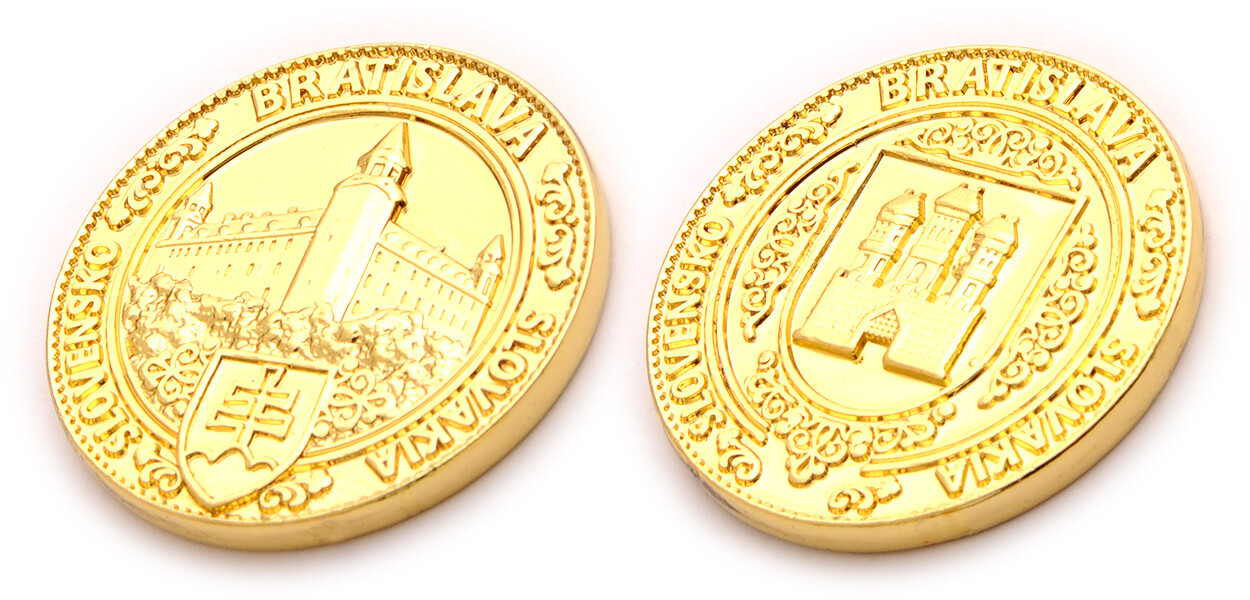 Pamětní mince Bratislava Slovensko - zlatá