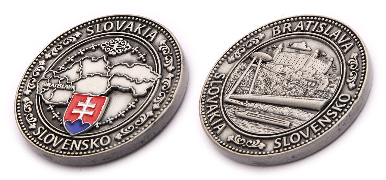 Pamětní mince Bratislava Slovensko Most SNP - šedá